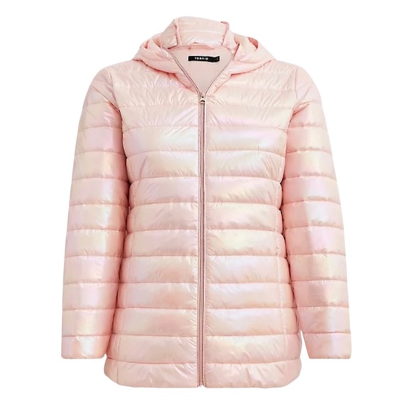 torrid Jackets & Coats Torrid Metallic Pink Puffer Poshmark